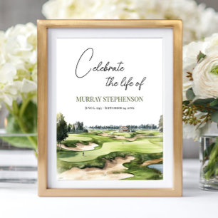 Poster Campo de Golfe Bem-vindo à Celebração da Vida