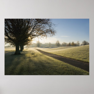 Pôster Campo de golfe Frost-Coberto