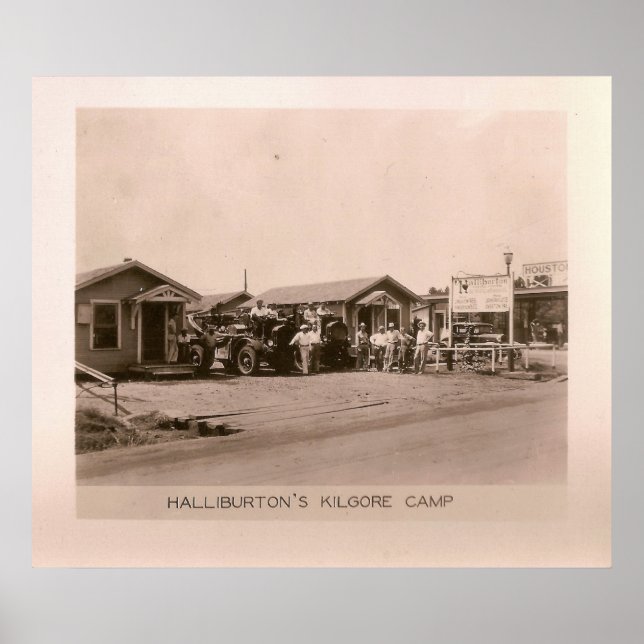Pôster Campo de Halliburton, Kilgore, Texas 1931 (Frente)