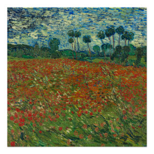 Pôster Campo de papoula de Vincent van Gogh Fine Art