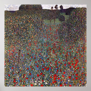 Poster Campo de papoulas, Gustav Klimt