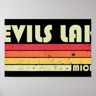 POSTER CAMPO DE PESCA DO LAGO MICHIGAN
