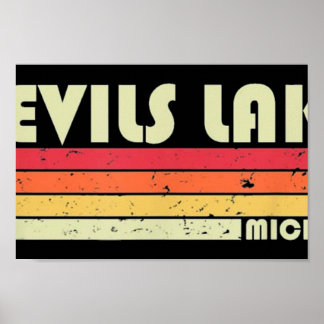 POSTER CAMPO DE PESCA DO LAGO MICHIGAN