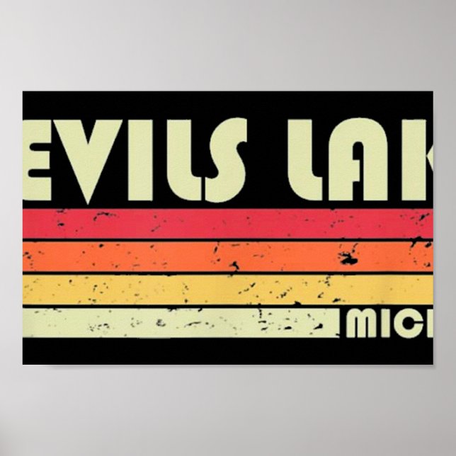 POSTER CAMPO DE PESCA DO LAGO MICHIGAN (Frente)