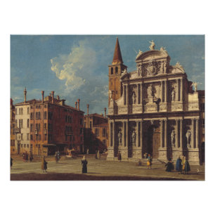 Pôster Campo de Santa Maria Zobenigo por Canaletto