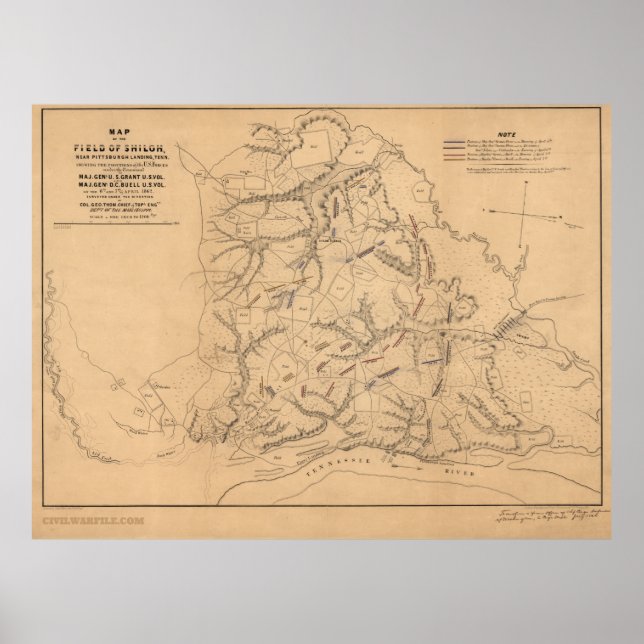 Pôster Campo de Shiloh (Frente)