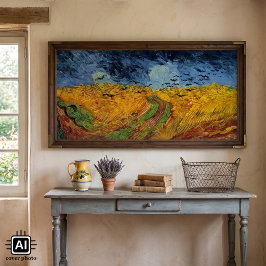 Pôster Campo de Trigo com Corvos de Vincent van Gogh