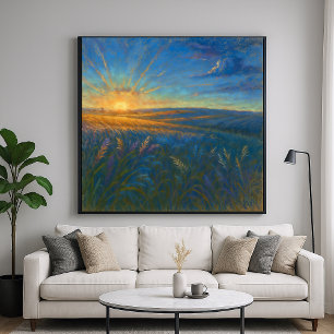 Poster Campo de Trigo Sunlit