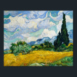 Poster Campo de trigo Van Gogh com ciprestes. Impressioni<br><div class="desc">Poster de Van Gogh "Campo de Trigo com Ciprestes".</div>