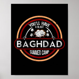 Poster Campo de Verão de Bagdade _ Militar Veterano da Gu