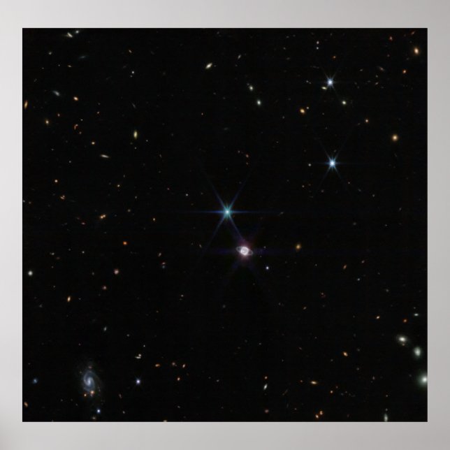 Poster Campo Largo do Planeta Netuno no James Webb (Frente)