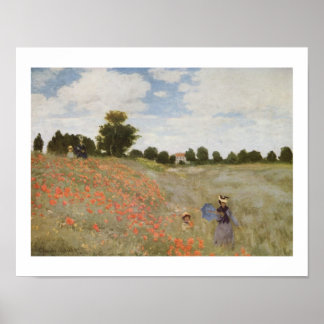 Pôster CAMPO POPPIE por CLAUDE MONET