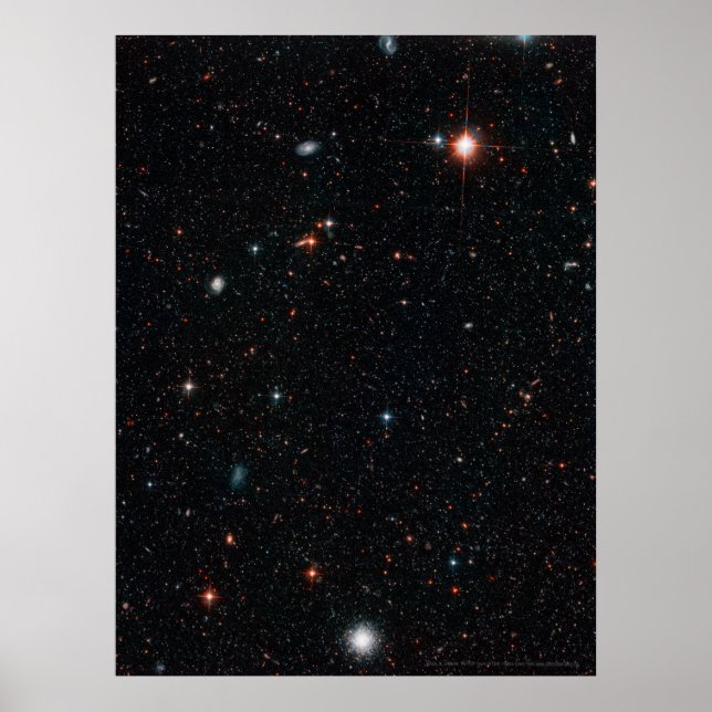 Poster Campo Profundo de Hubble 18x24 (18x24) (Frente)
