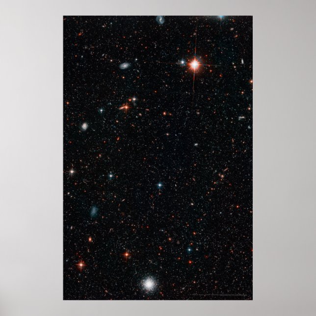 Poster Campo Profundo de Hubble 20x30 (16x24) (Frente)
