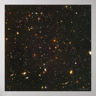 Pôster Campo ultra profundo 24x24 de Hubble (22x22)