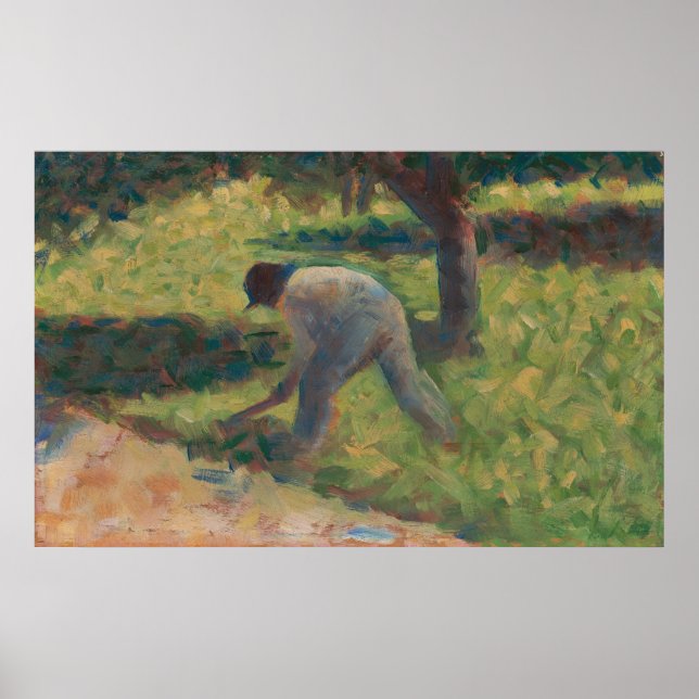 Poster Camponês com Hoe (Frente)