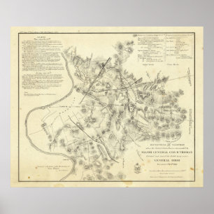 Pôster Campos de batalha na frente de Nashville