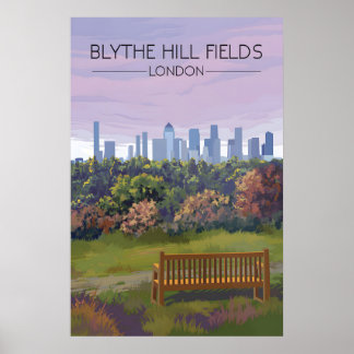 Poster Campos de Blythe Hill Cartaz de Viagens do Parque