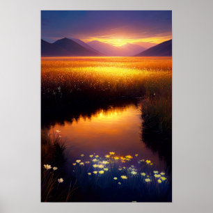 Poster Campos de Grama de Ouro