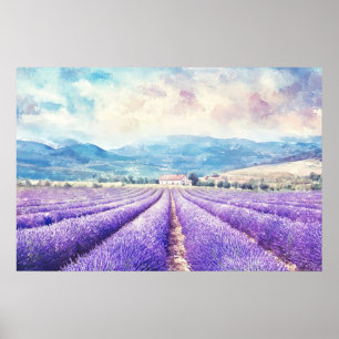 Poster Campos de lavanda lindos