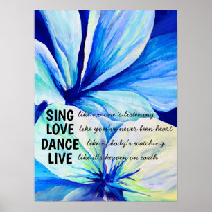 Poster Campos de lírios persa com aquarela, Inspiração