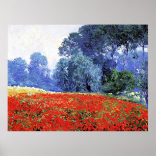 Poster Campos de Papoulas, bela pintura de Guy Rose