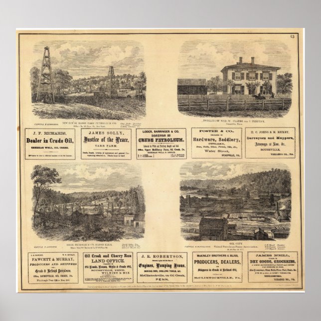 Pôster Campos de petróleo, residência (Frente)