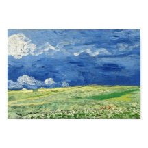 Campos De Rodas Sob Thunderclouds - Van Gough