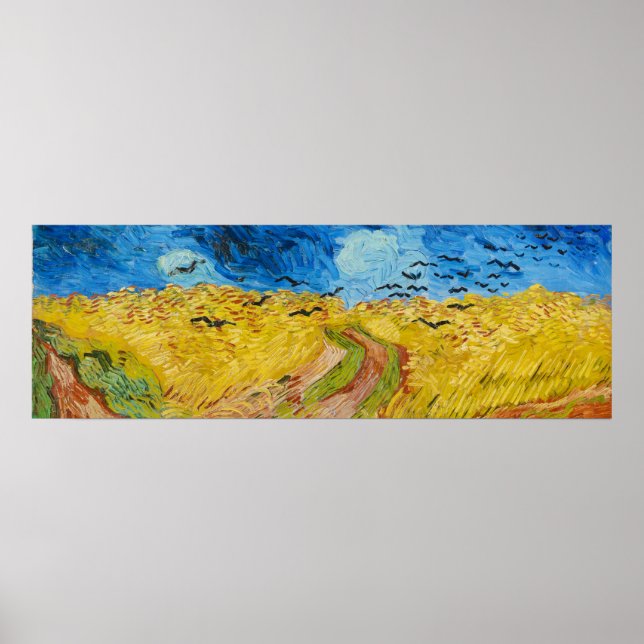 Poster Campos De Trigo Com Corvos (Frente)
