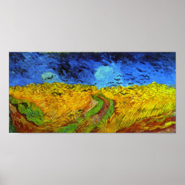 Pôster Campos de trigo com Corvos Van Gogh de Belas Artes