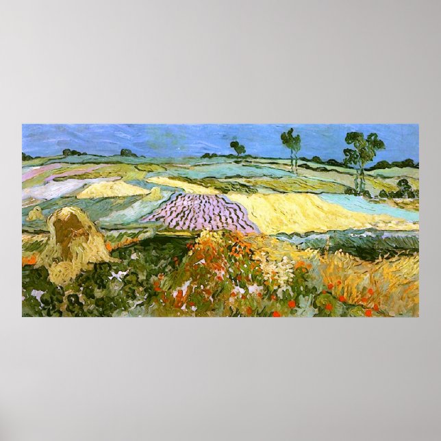 Pôster Campos De Trigo Perto De Auvers Van Gogh Belas Art (Frente)