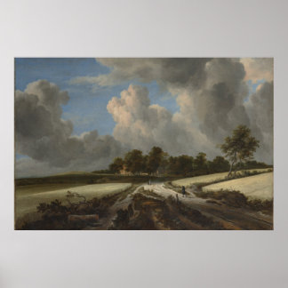 Poster Campos de trigo por Jacob van Ruisdael Art Impress