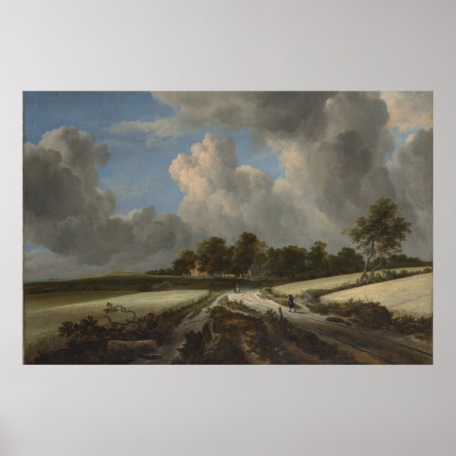 Poster Campos de trigo por Jacob van Ruisdael Art Impress (Frente)