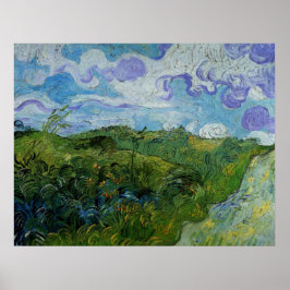 Poster Campos de trigo verde por Vincent van Gogh
