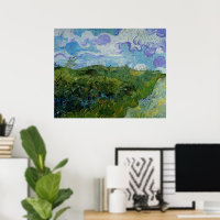 Campos de trigo verde por Vincent van Gogh