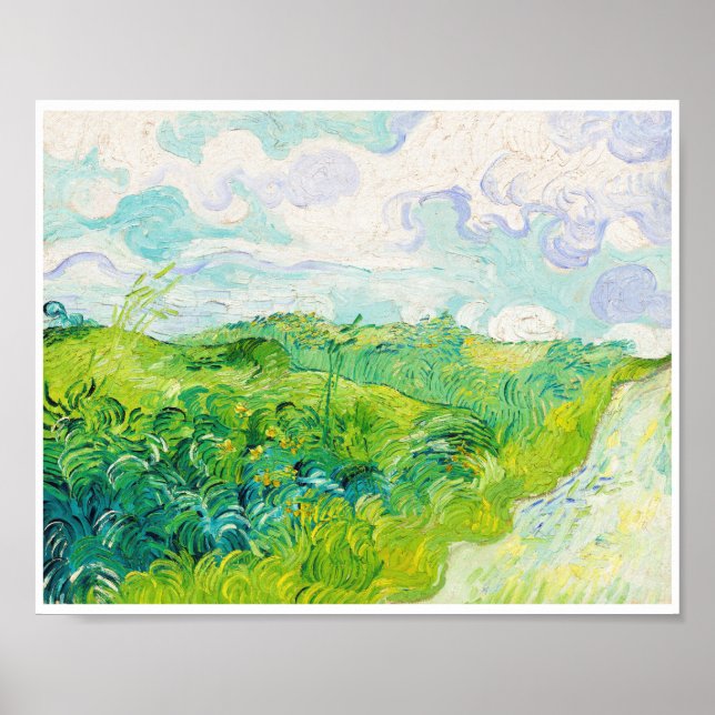 Poster Campos de Trigo Verde, Van Gogh (Frente)
