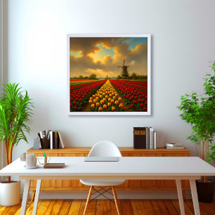Poster Campos de Tulipas Holandeses