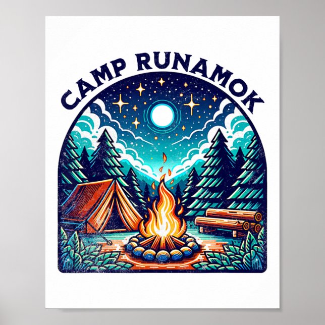 Poster Camps Runamok Musical Playing Tee For Youth Kids M (Frente)