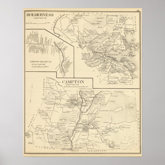 Pôster Campton, Holderness (Frente)