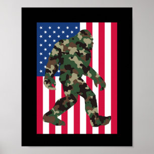 Pôster Camuflado do Pé-grande Sasquatch