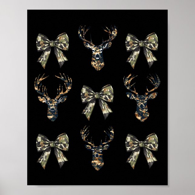 Poster Camuflagem Arco Velho Camo Camo Arco Coquette Deer (Frente)
