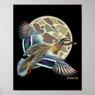 Poster Camuflagem Camo Duck Camuflage Duck Voando Motosle
