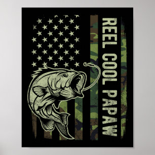 Poster Camuflagem da Bandeira Americana Papaw Muito Legal