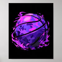 Camuflagem de Basquete Roxo Para Homens Mulheres C