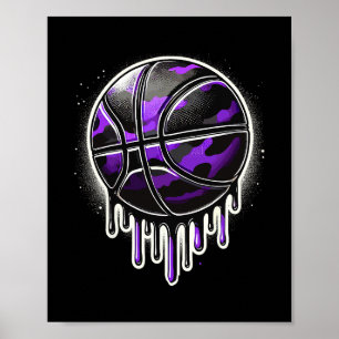 Poster Camuflagem de gotejamento roxo Sketll