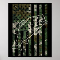 Camuflagem de pesca bandeira dos EUA peixe B patri
