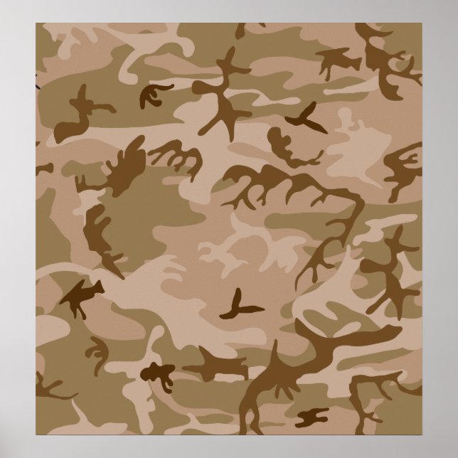 Pôster Camuflagem Deserto - Camuflagem Marrom (Frente)