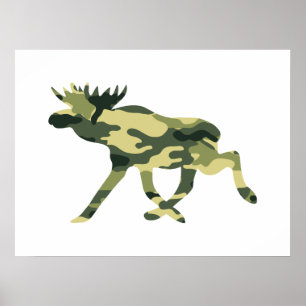 Poster Camuflagem Moose/Terra do Pau