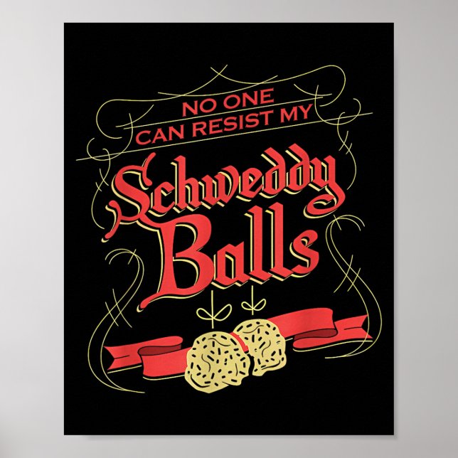 Poster Can Resist My Schweddy Ball Candy Ugly Xmas Appare (Frente)