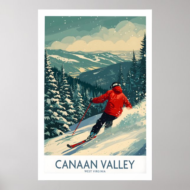Poster Canaan Valley Ski Print 1 (Frente)